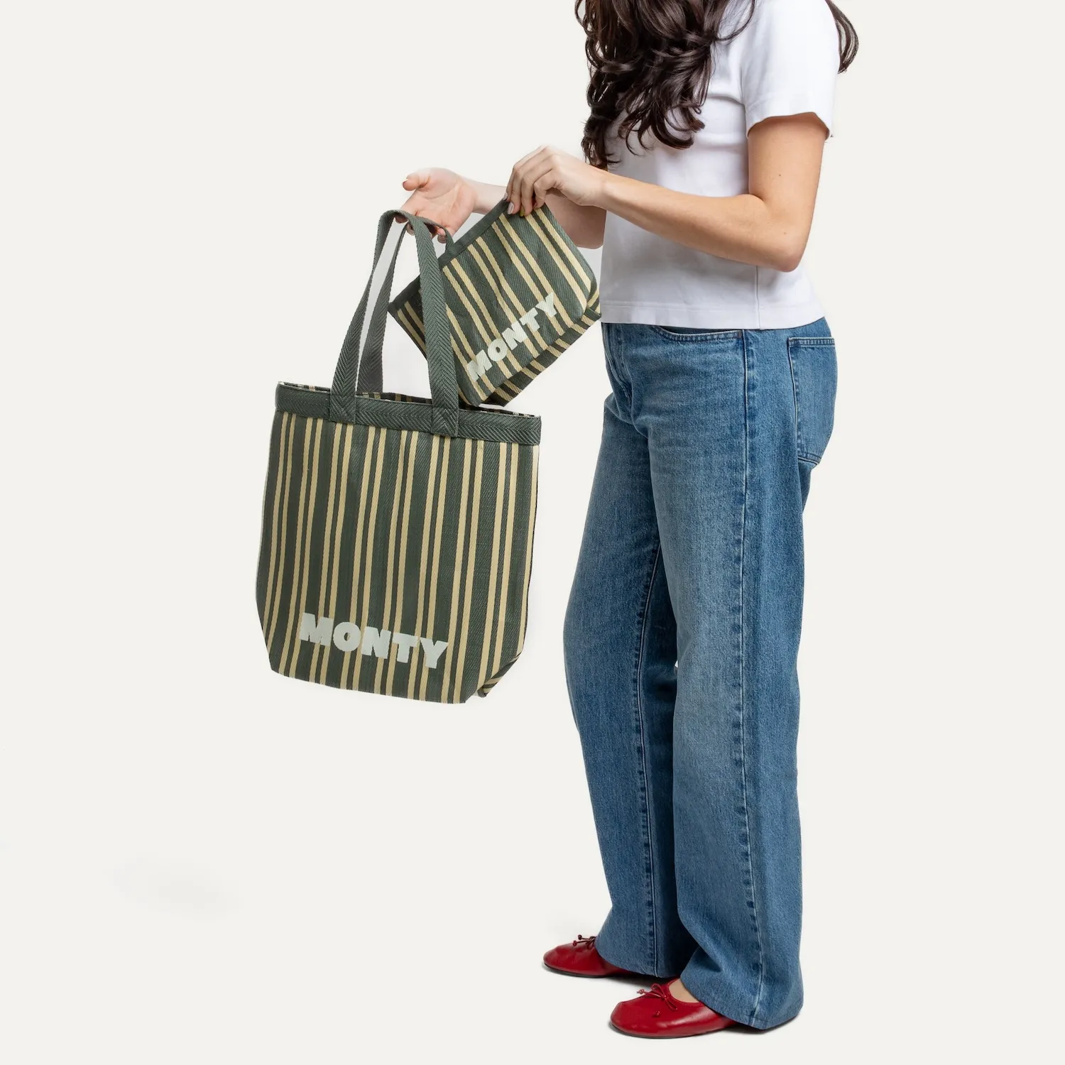 Pouch Recycled Nylon - Olive & Zest - Image 3