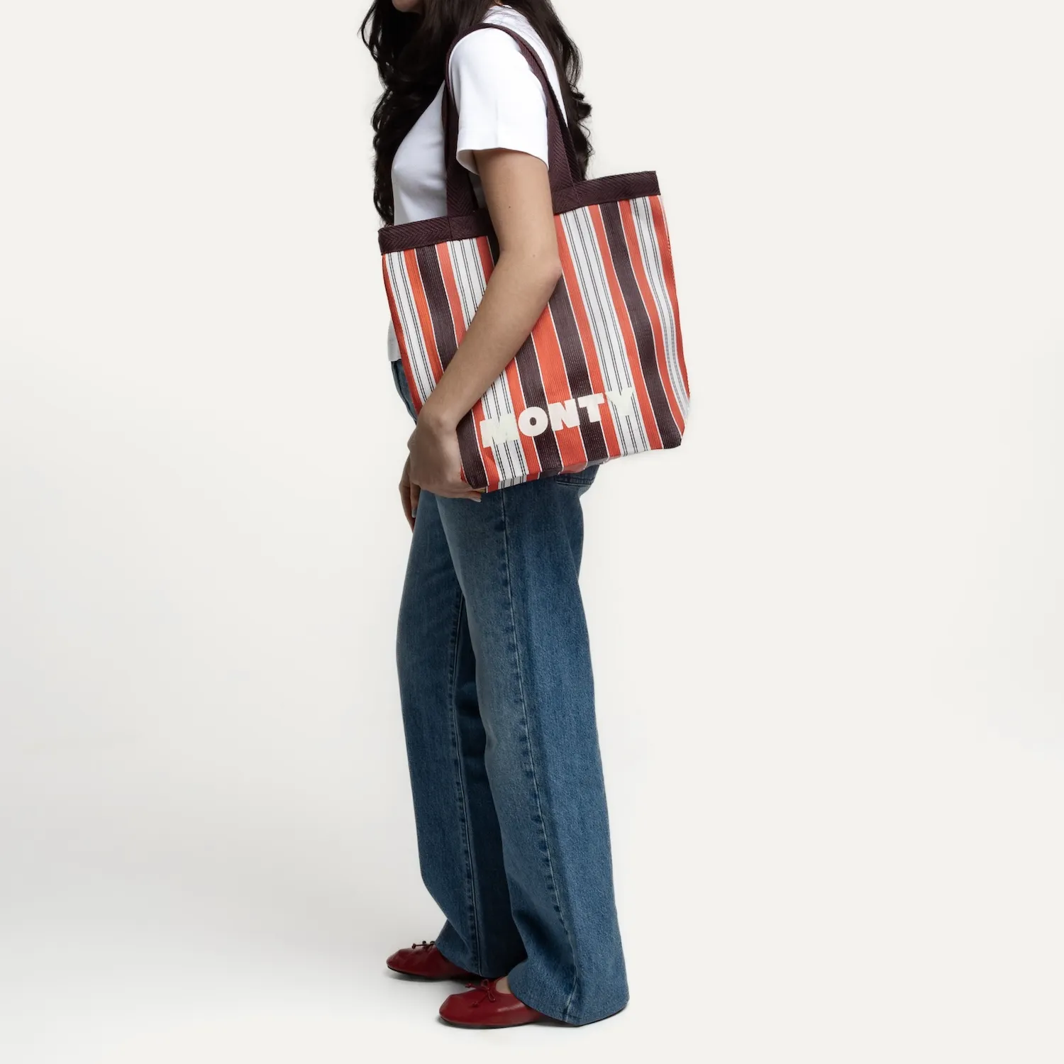 Shopper Recycled Nylon - Crimson & Cocoa - Image 3