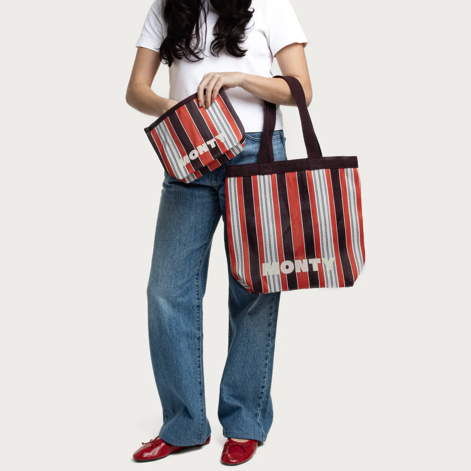 Shopper Recycled Nylon - Crimson & Cocoa - Image 5