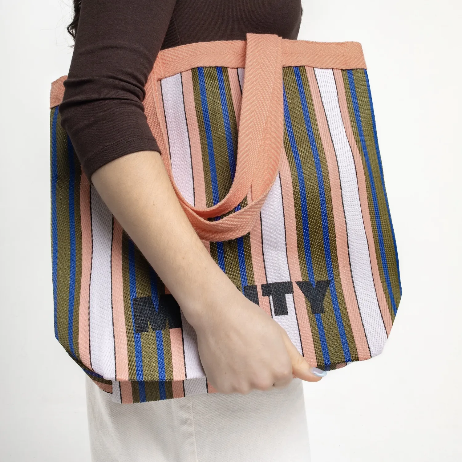 Shopper Recycled Nylon - Peach Frost & Khaki - Image 4